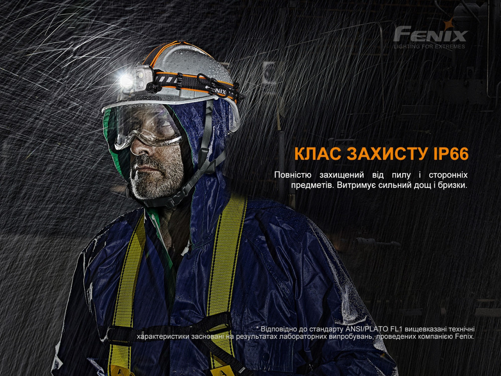 Ліхтар налобний Fenix ​​HP25R V2.0 1600лм 290м Type-C з кріпленням на шолом Київ - фото 9