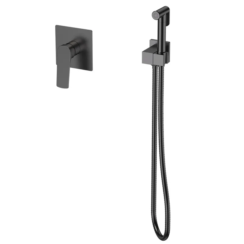 Змішувач для гігієнічного душу Mixxus Premium MONE 002 INNER Graphite вбудований з лійкою   ( MI6784 ) 22178 Харьков - изображение 1