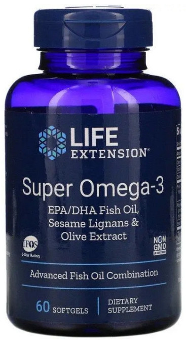 Омега-3 риб'ячий жир Life Extension Super Omega-3 60 капс Київ - фото 1