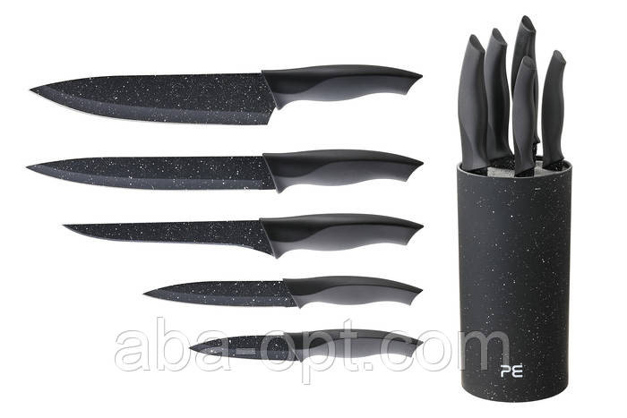 Набір ножів з підставкою 6 предметів Блек (шт) Одеса - фото 1