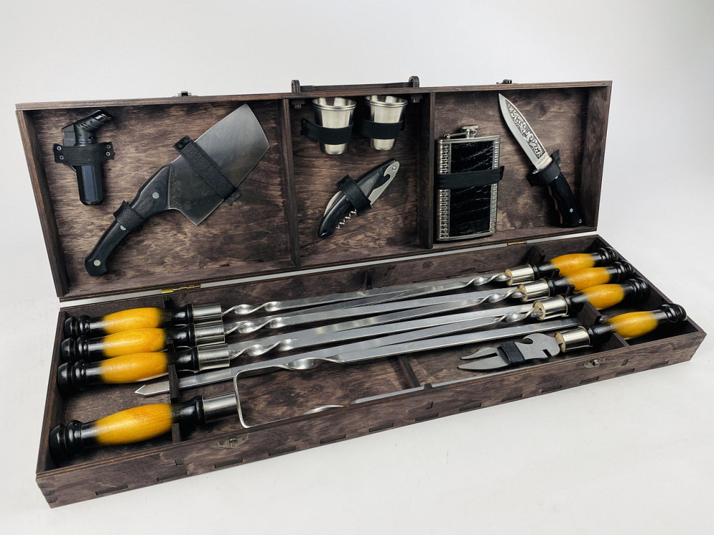 Подарунковий набір шампурів в дерев'яному кейсі (Вуд на 17 предметів) HAPPY DAYS Тернопіль - фото 3