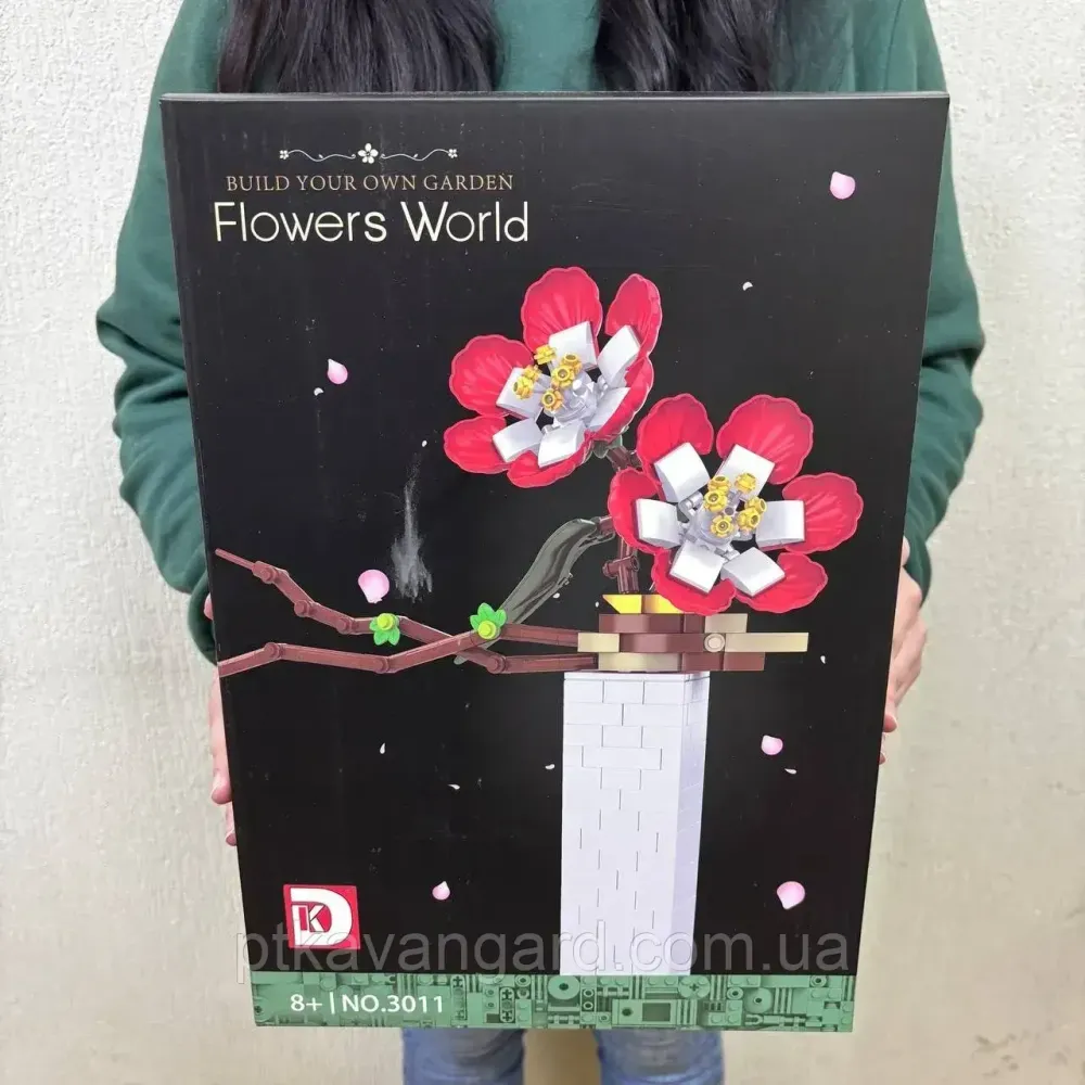 Конструктор сакура цветы в вазе 476 деталей высота 36 см Хмельницкий - изображение 1
