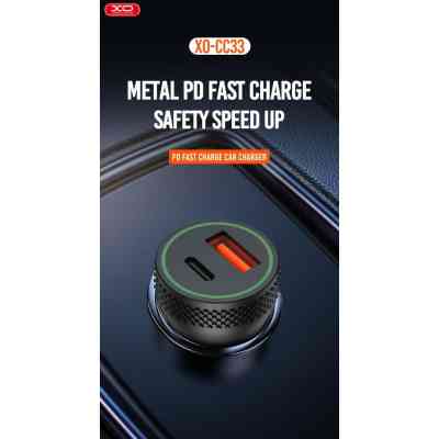 Зарядное устройство XO 1xUSB QC3.0 + 1xUSB-C PD18W black (CC33-BK) Винница