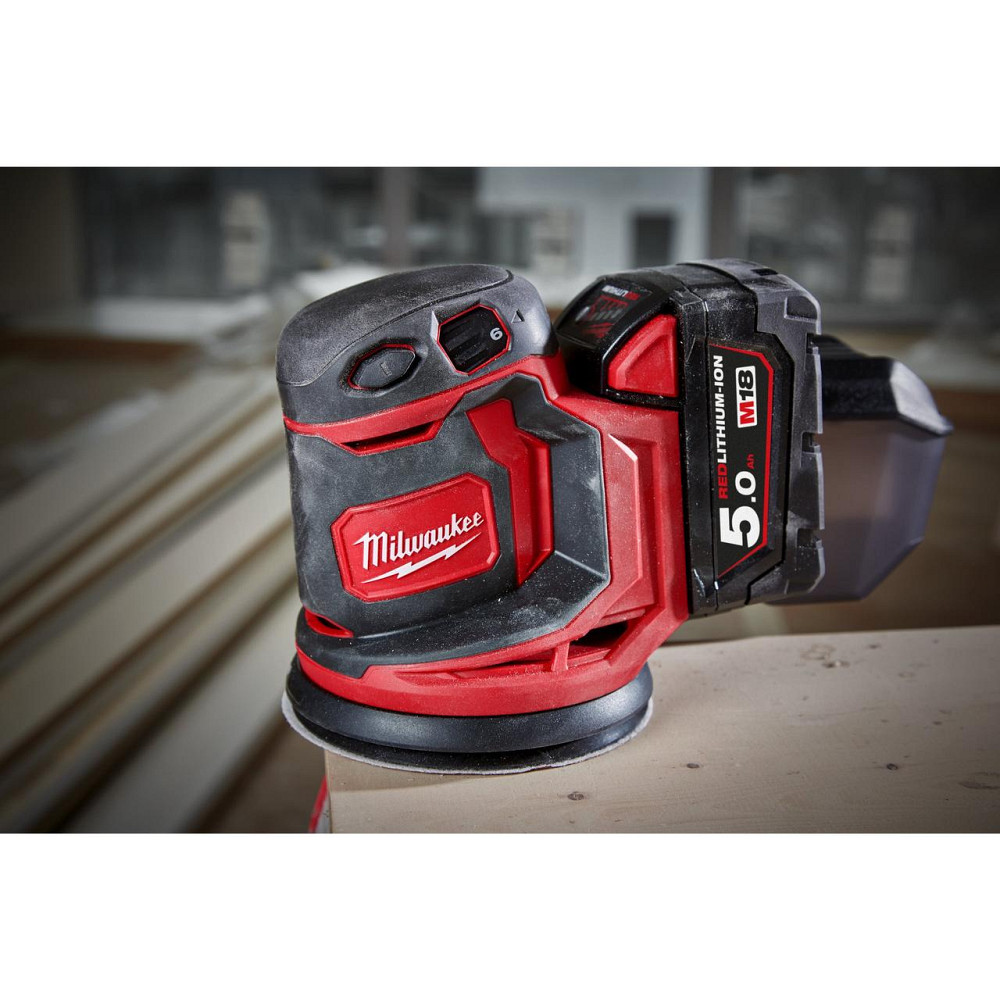 Машина шліфувальна ексцентрикова акумуляторна MILWAUKEE, M18 BOS125-502B, діаметр 125мм (заміна на 4933498254) Одеса - фото 4