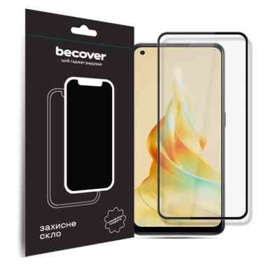 Стекло защитное BeCover Oppo Reno8 T Black (709771) Винница