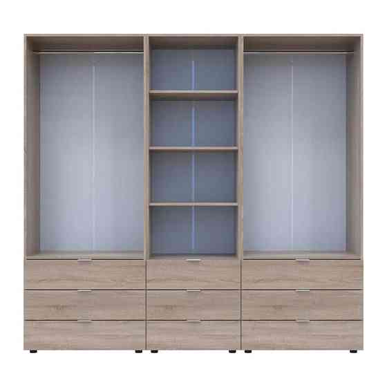 Шафа для одягу Гелар Дуб сонома 2+2ДСП з пеналом 215х49.5х203.4 (DRS-011917) Львів