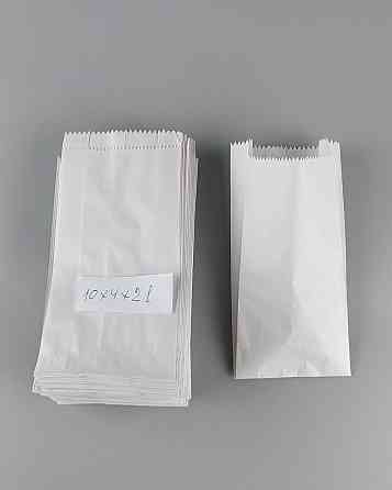 Бумажные пакеты саше 10/4*19 белый  (100 шт) Харьков