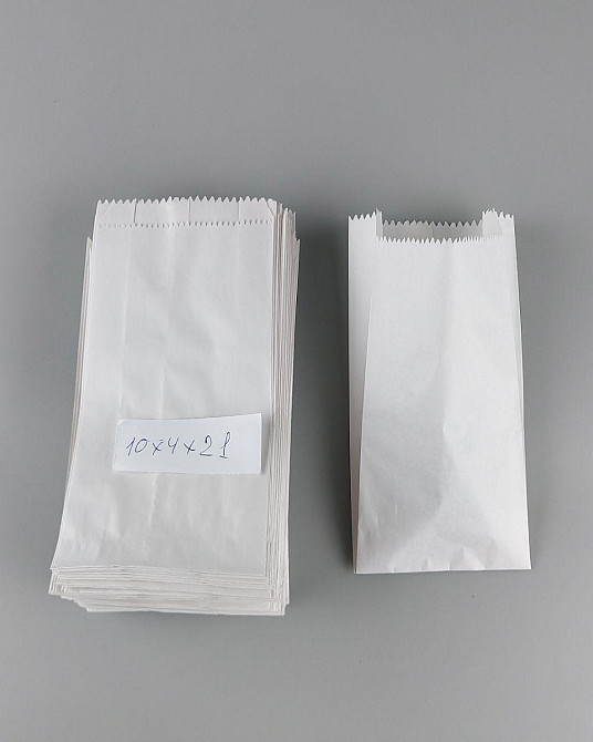 Пакет паперовий 10/4*19 білий (1000 шт) Харків - фото 2