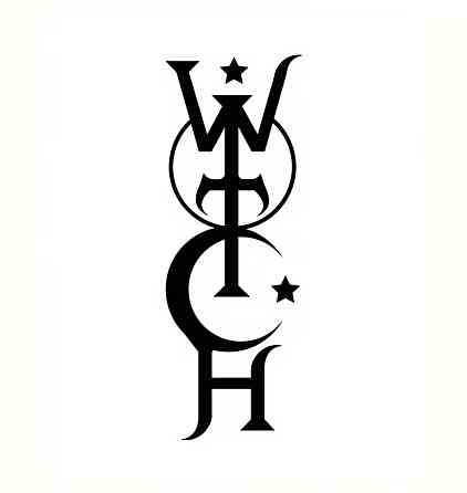 Наклейка виниловая WITCH ведьма символ готический чёрная 14 см Киев