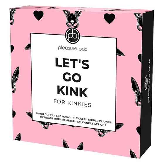 Набор БДСМ Pleasure Box Lets Go Kink наручники, маска, флогер, зажимы, веревка, свечи, 7 предметов Sex Aura Киев