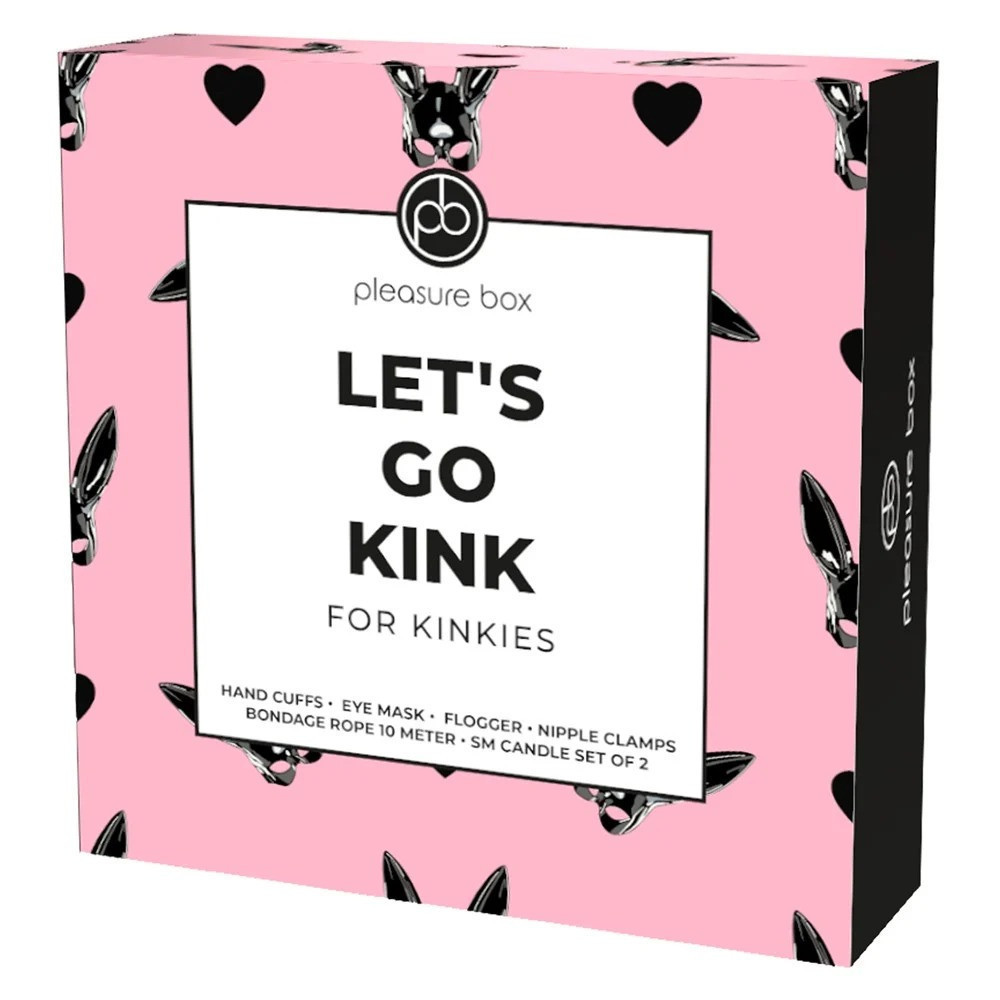 Набір БДСМ Pleasure Box Lets Go Kink: наручники, маска, флогер, затискачі, мотузка, свічки, 7 предметів Sex Aura Київ - фото 2