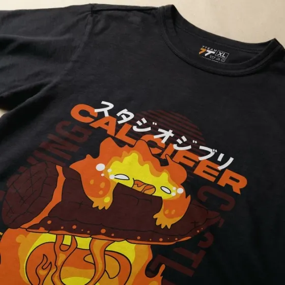 Футболка для подростка мальчика с принтом Кальцифер Размер 160 Anime11063 Днепр