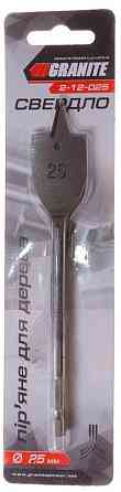 Сверло для дерева GRANITE перьевое 25х152 мм 6-гранный хвостовик 1/4