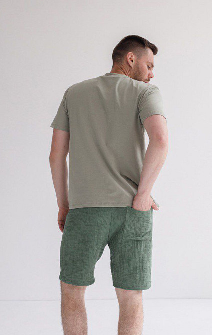 Мужские шорты муслиновые Зелёный M Харьков - изображение 2