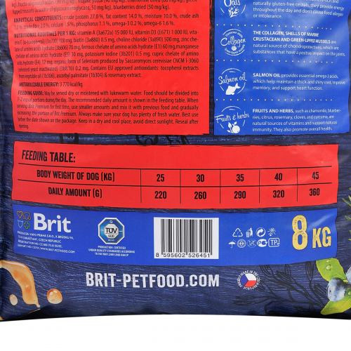 Корм сухий Brit Premium Dog Adult L для дорослих собак великих порід вагою 25-45 кг з куркою 8 кг Київ - фото 5