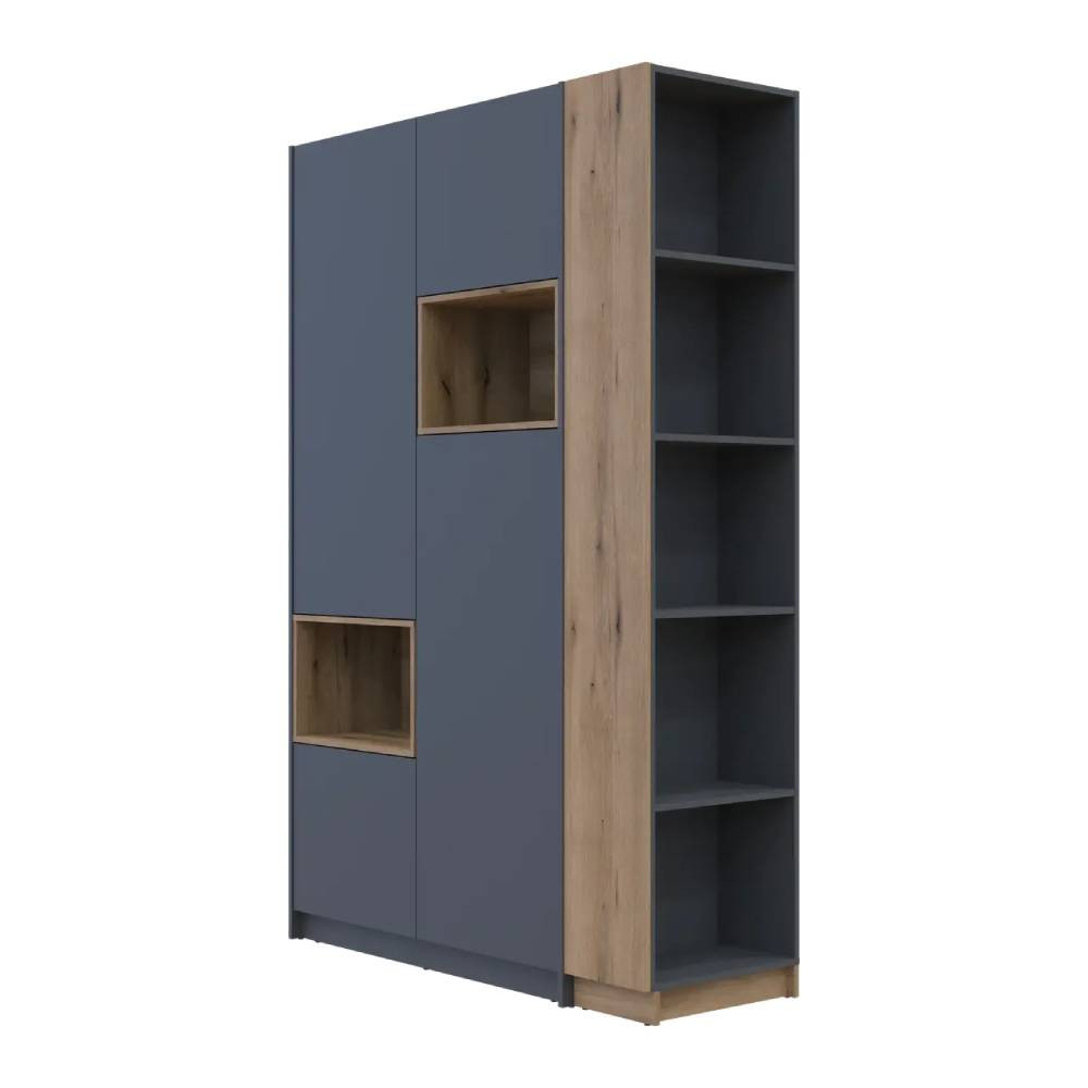 Шкаф для одежды с нишей и этажеркой Doros Дейл Графит/Дуб Эвок 2 ДСП 143.2х52х220 DRS-011734 (42005154) Львов - изображение 5