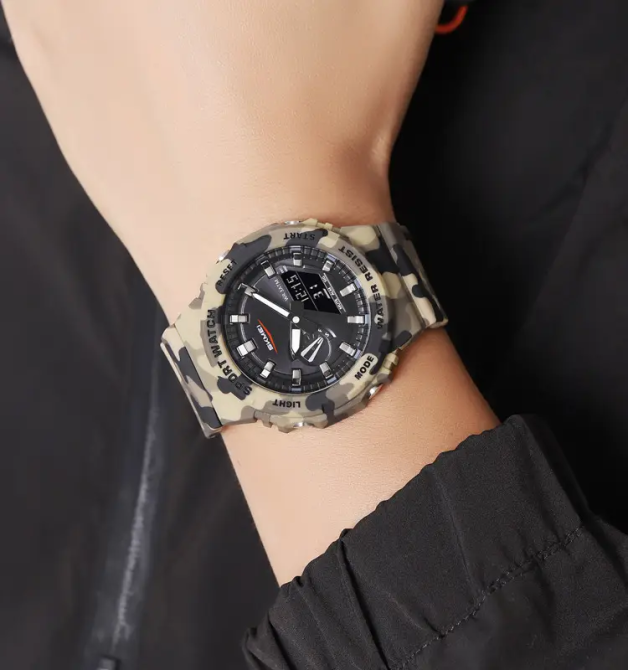 Мужские наручные часы Skmei 2351 (Хаки камуфляж) Винница - изображение 4