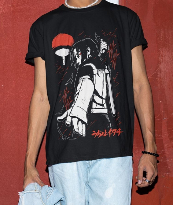 Футболка аниме Наруто оверсайз (S/M/L) Черний AnimeJ0990 Днепр - изображение 2