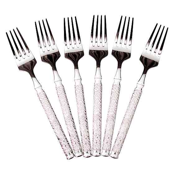 Набір десертних виделок 6 штук з нержавіючої сталі 15,5 (см) Срібло HP-8-36 Коломия