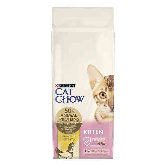 Сухой корм CAT CHOW Kitten для котят, с курицей, 15 кг Киев