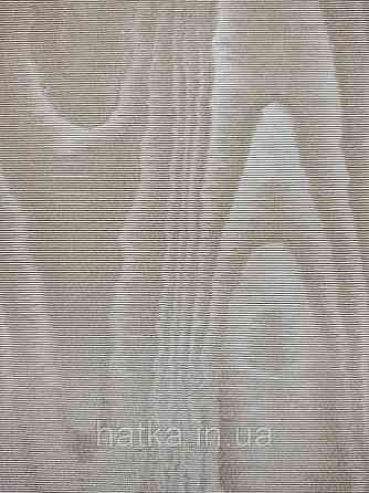 Шпалери вінілові на паперовій основі Sirpi Italian Silk 7 хвилясті смуги під зріз дерева сірі з сріблястим Київ