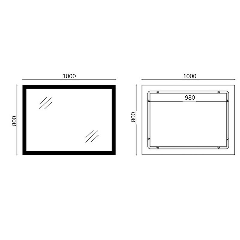 Дзеркало Mixxus FLAT MR04-100x80 з LED Touch, Anti-fog, димером, регулюванням яскравості, годиннико  ( MI6927 ) 35418 Харків - фото 7