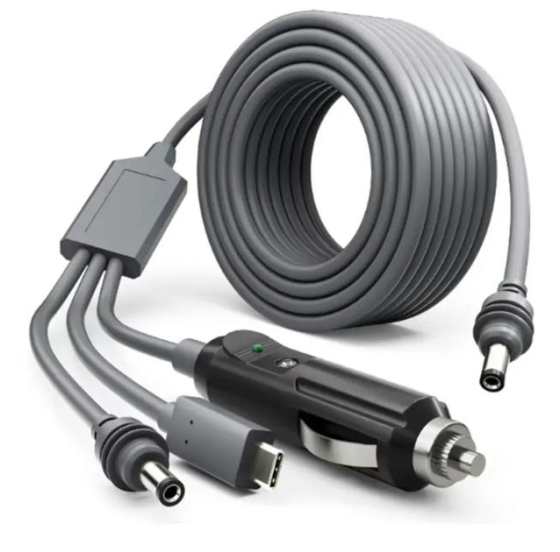 Кабель питания для Starlink Mini 3 в 1 (Type-C/DC/прикуриватель) 5 метров Киев