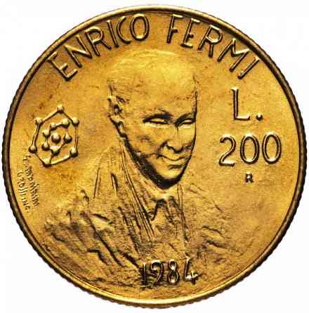 Монета 200 лир. 1984 год, Сан-Марино.UNC Полтава