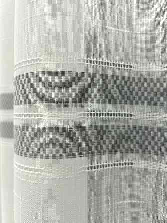 Тюль VR-Textil 2087т Мережка Льон Молочний з сірим 400х270 см (42-1298) Київ