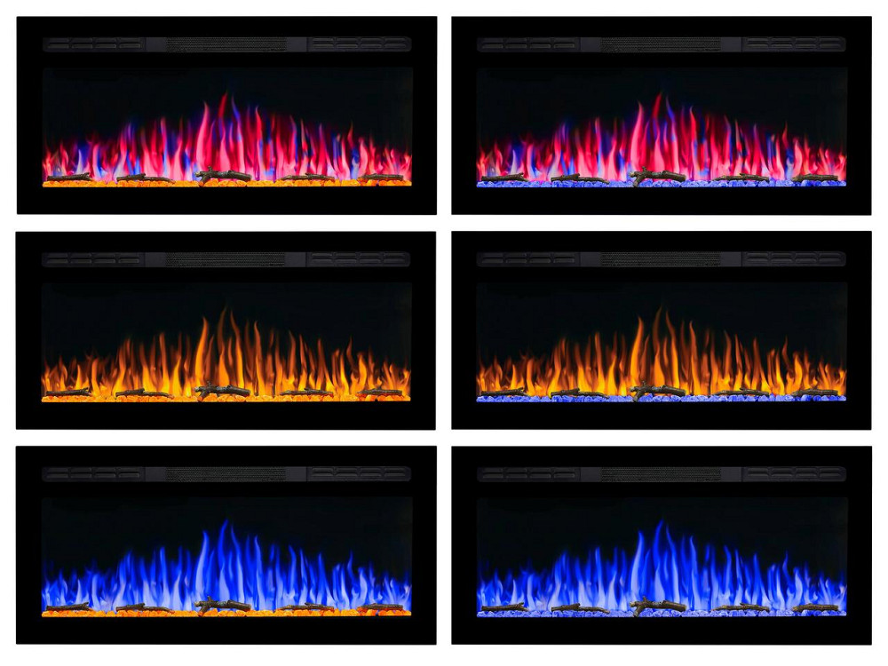 Електрокамін настінний / вбудовуваний ArtiFlame AF37WR з обігрівом і звуком горіння вогню Львів - фото 5