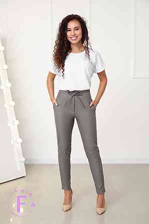 Демісезонні штани з екошкіри "Richy" (тонкі) оптом | Норма 42, Графіт Київ