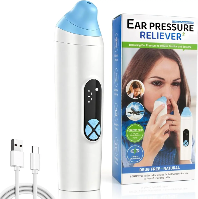 Електронний пристрій Afenau Ear Popper для вирівнювання тиску у вухах, євстахієвої труби, 3 режими, USB Київ - фото 2