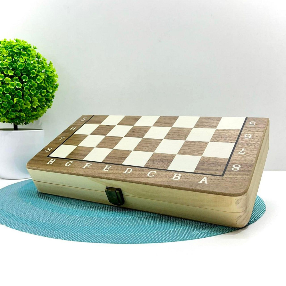 Шахи дерев'яні класичні магнітна дошка 30x32 см (TD202306) Чернігів - фото 2