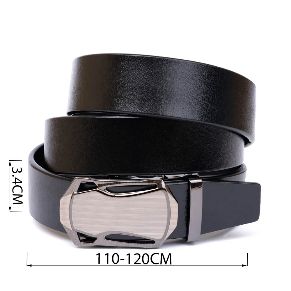 Ремень мужской с пряжкой автомат Vintage 20355 Черный Киев - изображение 8