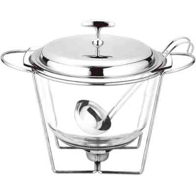 Мармит Ardesto Black Mars 3800мл, скло, нержавіюча сталь, круглий, прозорий (AR2416FW) Вінниця