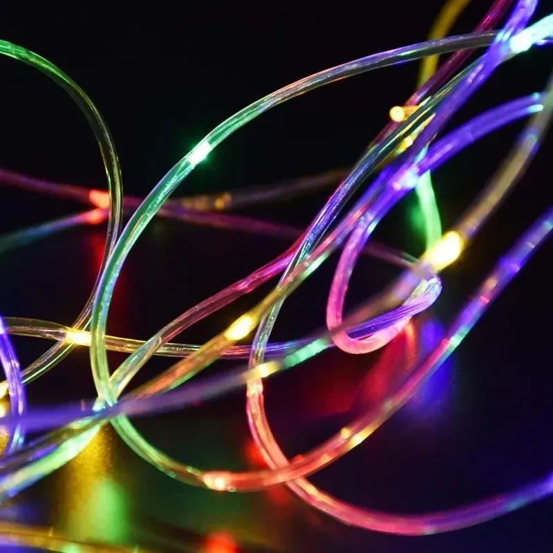 Вулична гірлянда RcStarry 30 м, 300 LED, тепле жовтогаряче світло, у ПВХ трубці, з пультом ДУ, IP65 Київ - фото 11