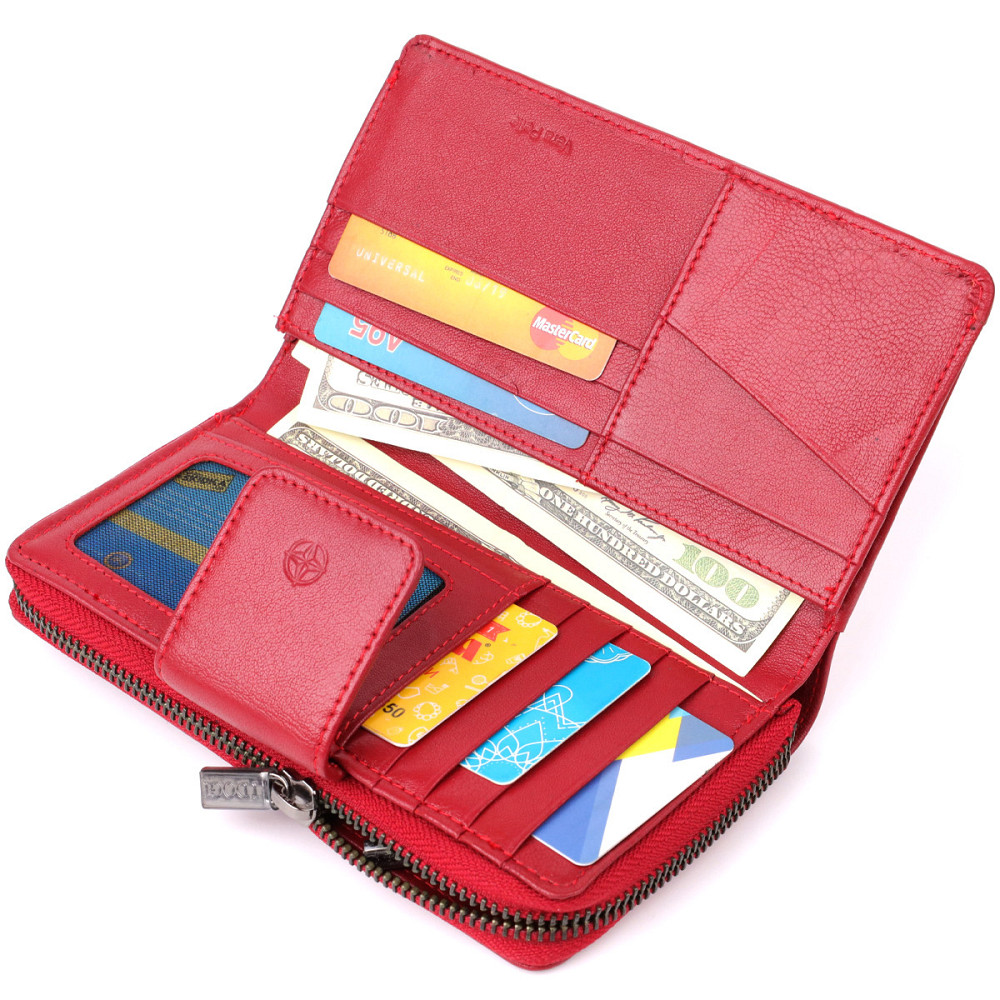 Женский вертикальный кошелек из натуральной кожи Tony Perotti 20879_1 (5084 rosso) Красный Киев - изображение 6