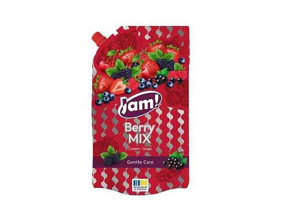 Крем-мило рідке 900мл дой-пак Berry MIX з гліцерином ТМ JAM Київ