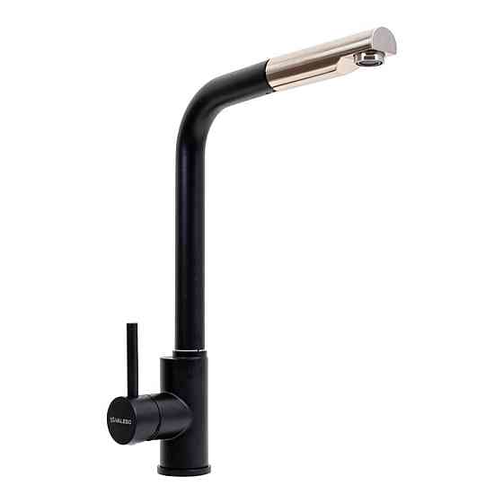 VALESO Кухонний змішувач з висувною лійкою VALESO Q411B Чорний матовий Киев