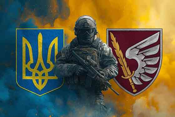 Прапор 79 ОДШБр Воїн з Гербом України 600х900 мм Запоріжжя
