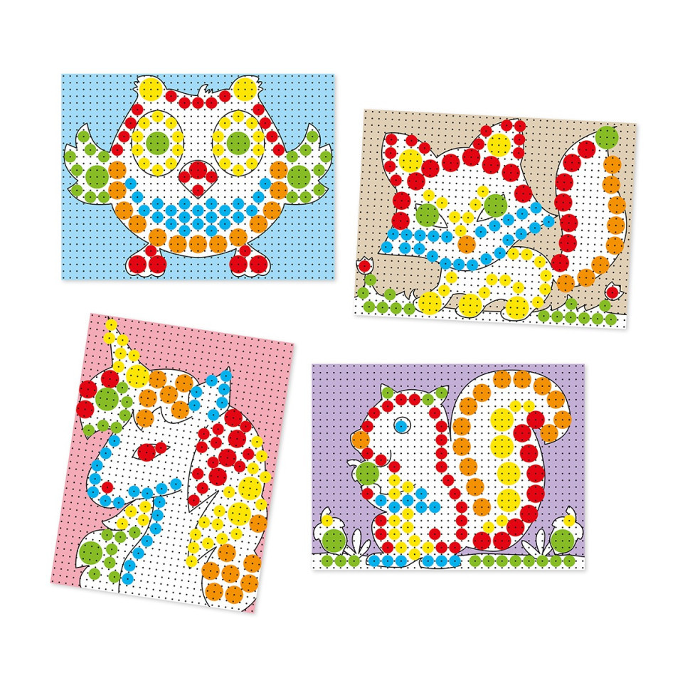 Розвиваючий набір мозаїки Quercetti 0920-Q, дошка 22х16 см 160 штук Вінниця - фото 3