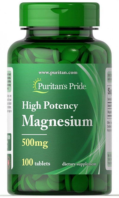 Магний Puritan's Pride Magnesium 500 mg 100 tablets Луцк - изображение 1