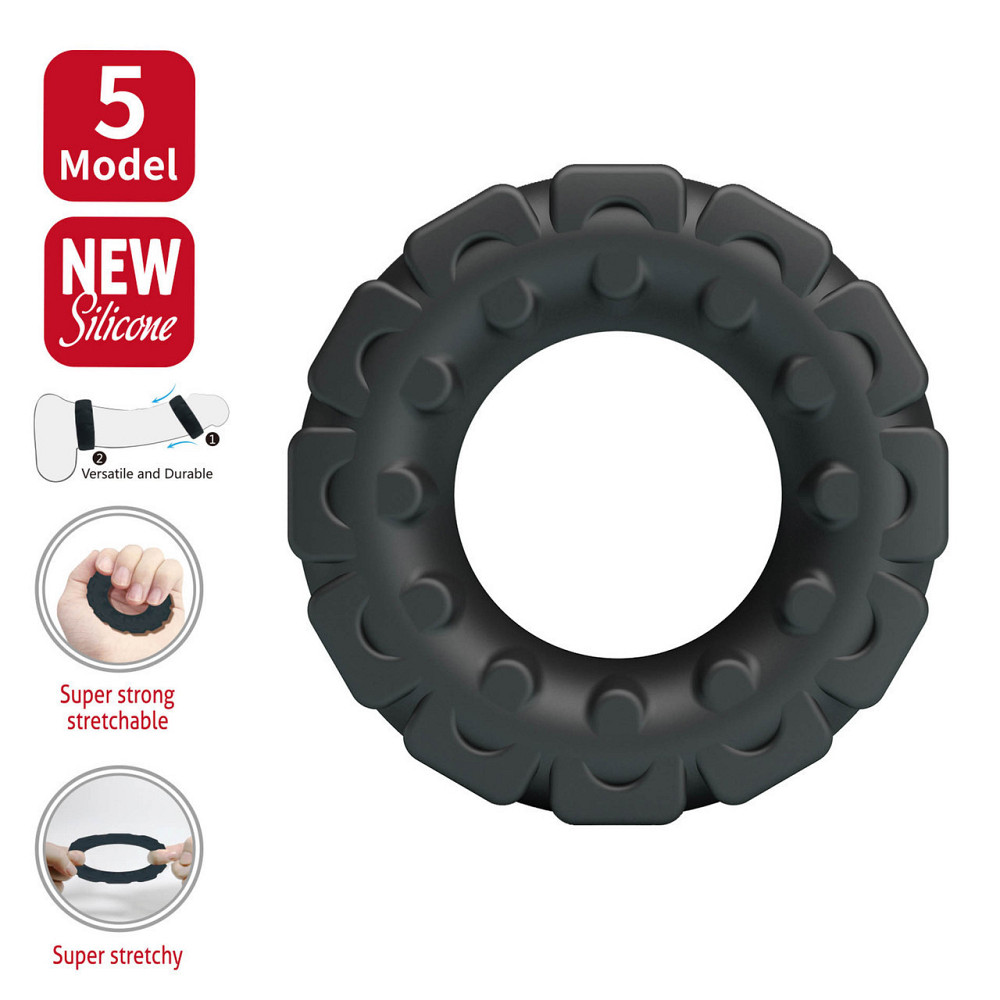 Эрекционное кольцо Crazy Bull Laiden Super Soft Silicone Cock Ring – Black Sex Aura Киев - изображение 2
