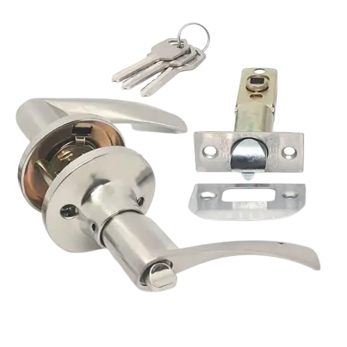 Ручка-кноб дверна D80-23ET (циліндровий механізм) SS(сатин) KEDR Житомир - изображение 1