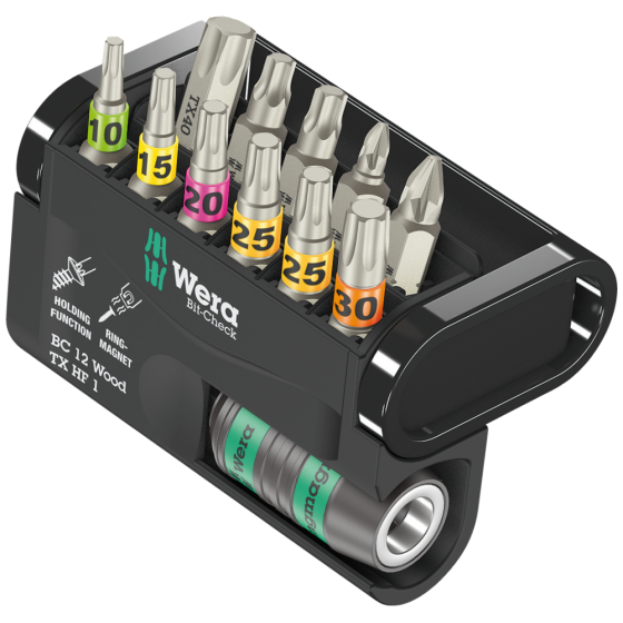 Набір біт PZ,Torx по дереву 12шт. Wera Bit-Check 12 Wood TX HF 1 05057435001 Одеса