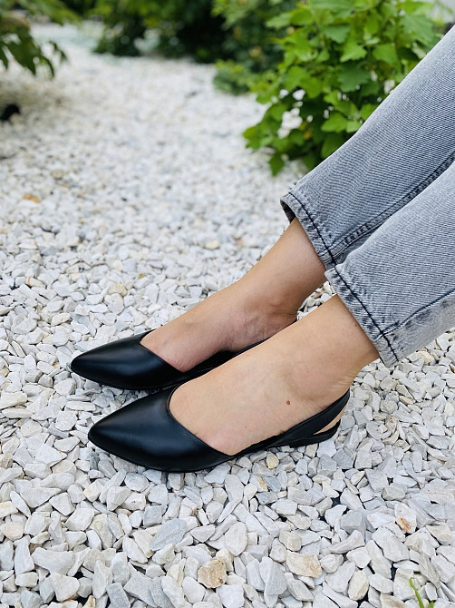 RONE Босоніжки жіночі чорні RONE B-176 літні з натуральної шкіри, із закритим носком р. 38-39 Коломыя - изображение 7