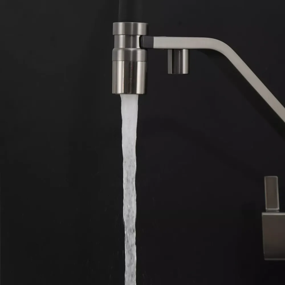 Змішувач для кухні з підключенням до фільтру GAPPO G4395-69 з гнучким виливом, графіт Київ - фото 4