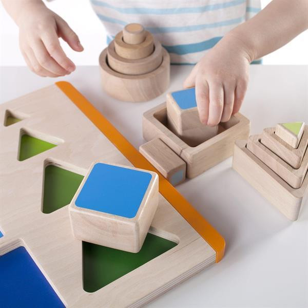 Деревянный сортер Guidecraft Manipulatives Фигуры и размеры (G6737) Харьков - изображение 16