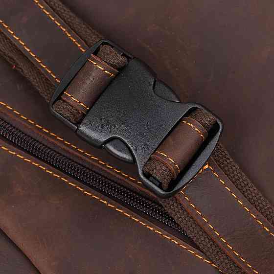 Кожаная мужская винтажная сумка через плечо Vintage 20373 Коричневый Киев