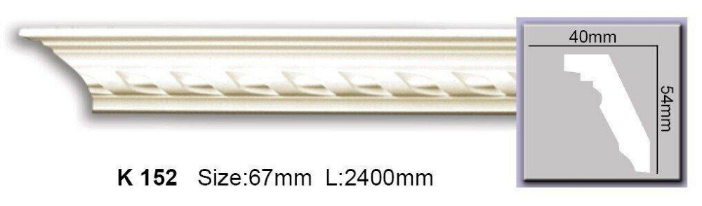 Карниз с орнаментом полиуретановый Harmony K 152 Днепр - изображение 1